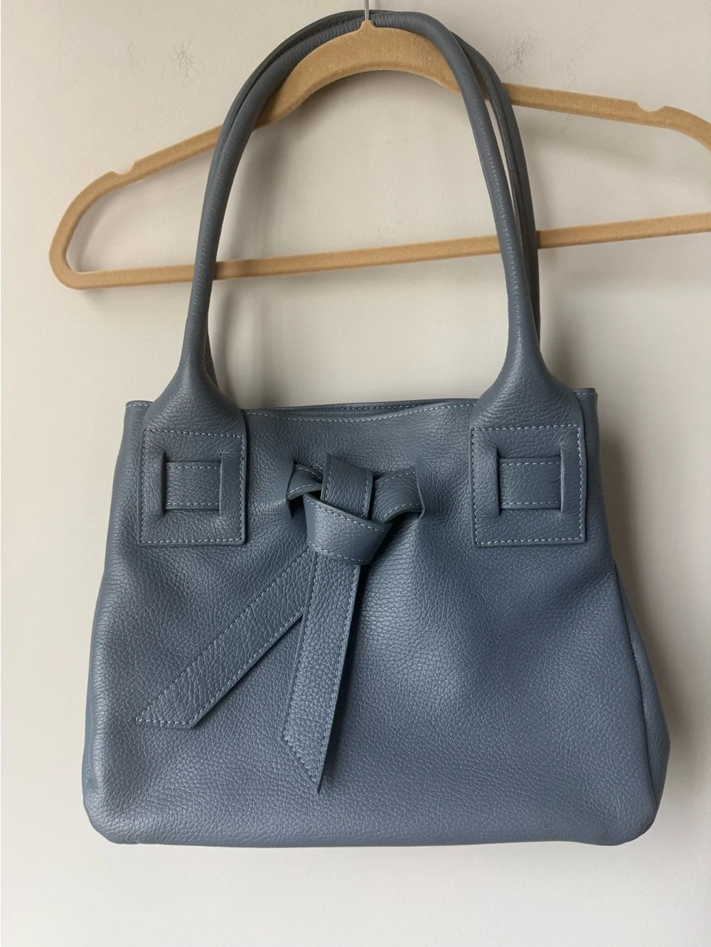 Persaman New York Lucy16 Small Leather Shoulder Tote, Blue - Picture 2 of 5